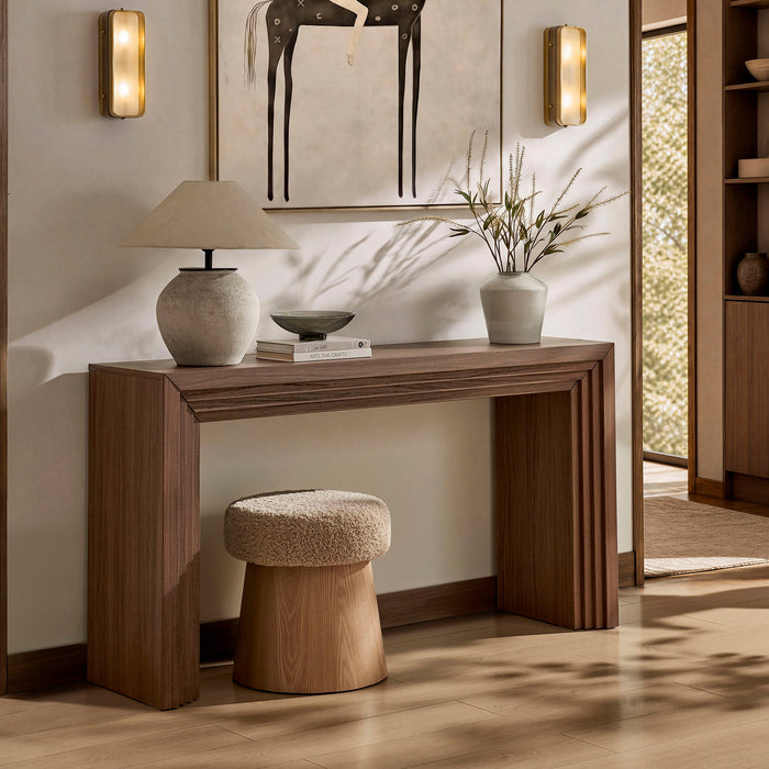 Modway Olney 63 Inch Fluted Console Table in Walnut - lifestyle view 16
