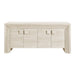 Modway Olney 4-Door Fluted Sideboard in Ivory Travertine - side view