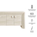 Modway Olney 4-Door Fluted Sideboard in Ivory Travertine - dimensions and specifications