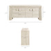 Modway Olney 4-Door Fluted Sideboard in Ivory Travertine - dimensions and specifications 28