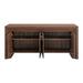 Modway Olney 4-Door Fluted Sideboard in Walnut - detail view