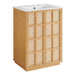 Modway Aiko 24 Inch Japandi Bathroom Vanity in Natural White - front view
