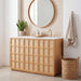 Modway Aiko 48 Inch Double Sink Japandi Bathroom Vanity in Natural White - lifestyle view 10