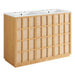 Modway Aiko 48 Inch Double Sink Japandi Bathroom Vanity in Natural White - front view
