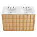 Modway Aiko 48 Inch Double Sink Japandi Bathroom Vanity in Natural White - lifestyle view 6