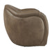 Modway Compose Barrel Vegan Leather Swivel Armchair in Mushroom - angled view