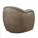 Modway Compose Barrel Vegan Leather Swivel Armchair in Mushroom - side view