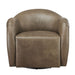 Modway Compose Barrel Vegan Leather Swivel Armchair in Mushroom - detail view