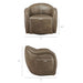 Modway Compose Barrel Vegan Leather Swivel Armchair in Mushroom - dimensions and specifications 18