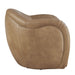 Modway Compose Barrel Vegan Leather Swivel Armchair in Toast - angled view