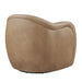 Modway Compose Barrel Vegan Leather Swivel Armchair in Toast - side view
