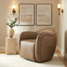 Modway Compose Barrel Vegan Leather Swivel Armchair in Toast - lifestyle view 13