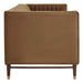 Modway Devote 93 Inch Performance Velvet Channel Tufted Sofa in Carob - angled view