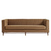 Modway Devote 93 Inch Performance Velvet Channel Tufted Sofa in Carob - detail view