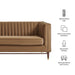 Modway Devote 93 Inch Performance Velvet Channel Tufted Sofa in Carob - dimensions and specifications