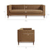 Modway Devote 93 Inch Performance Velvet Channel Tufted Sofa in Carob - dimensions and specifications 32