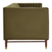 Modway Devote 93 Inch Performance Velvet Channel Tufted Sofa in Cypress - angled view