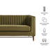 Modway Devote 93 Inch Performance Velvet Channel Tufted Sofa in Cypress - dimensions and specifications