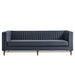 Modway Devote 93 Inch Performance Velvet Channel Tufted Sofa in Marine - detail view