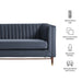 Modway Devote 93 Inch Performance Velvet Channel Tufted Sofa in Marine - dimensions and specifications