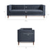 Modway Devote 93 Inch Performance Velvet Channel Tufted Sofa in Marine - dimensions and specifications 34