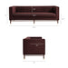 Modway Devote 93 Inch Performance Velvet Channel Tufted Sofa in Mulberry - dimensions and specifications 36