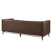 Modway Devote 93 Inch Vegan Leather Channel Tufted Sofa in Espresso - side view