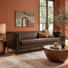 Modway Devote 93 Inch Vegan Leather Channel Tufted Sofa in Espresso - lifestyle view 14