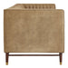 Modway Devote 93 Inch Vegan Leather Channel Tufted Sofa in Toast - angled view