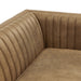 Modway Devote 93 Inch Vegan Leather Channel Tufted Sofa in Toast - lifestyle view