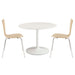 Modway Revolve 3 Piece Dining Set in Brown - Detail View