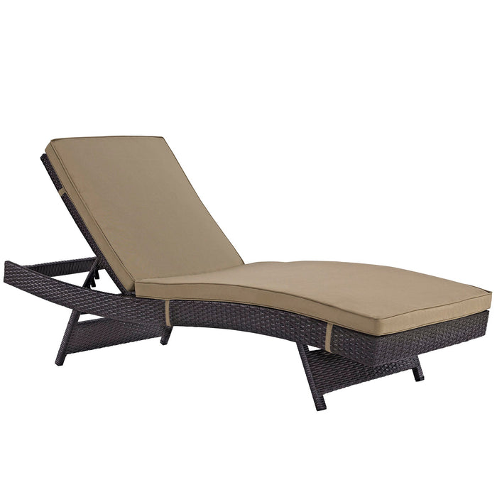 Peer Outdoor Patio Chaise Espresso Mocha