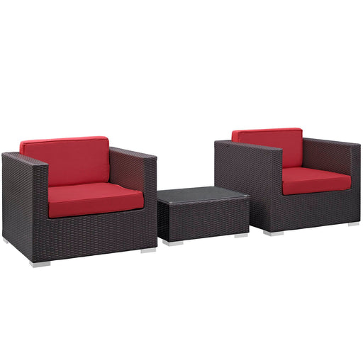 Modway Burrow 3 Piece Outdoor Patio Sofa Set - Product Image 17