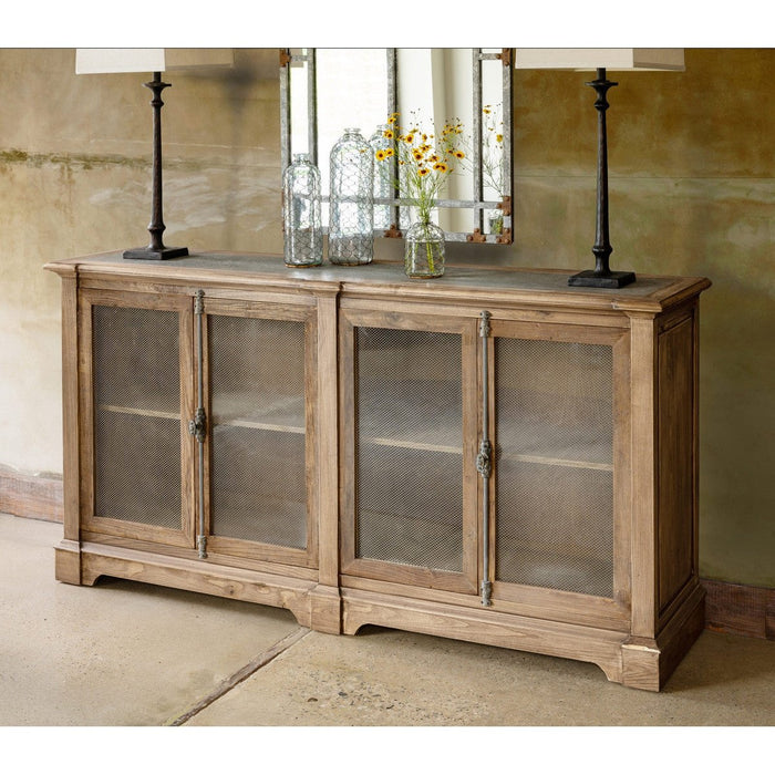 Park Hill Collection Urban Living Aged Zinc Top Whiskey Cabinet EFC06096 Park Hill Collection