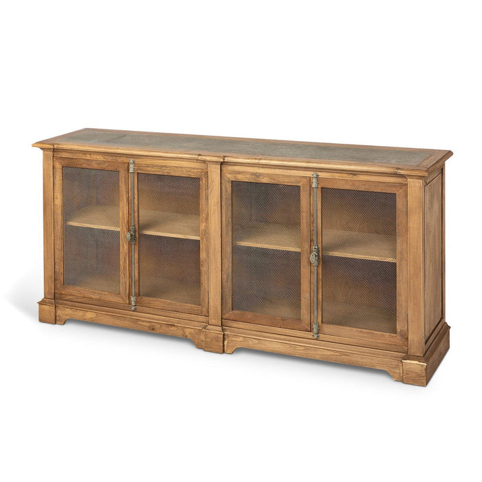 Park Hill Collection Urban Living Aged Zinc Top Whiskey Cabinet EFC06096 Park Hill Collection
