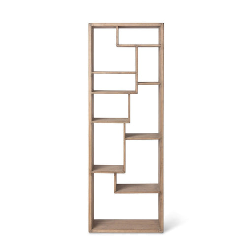 Park Hill Collections Coastal Cottage Geometric Wooden Etagere Bookshelf EFC20131 Park Hill Collection
