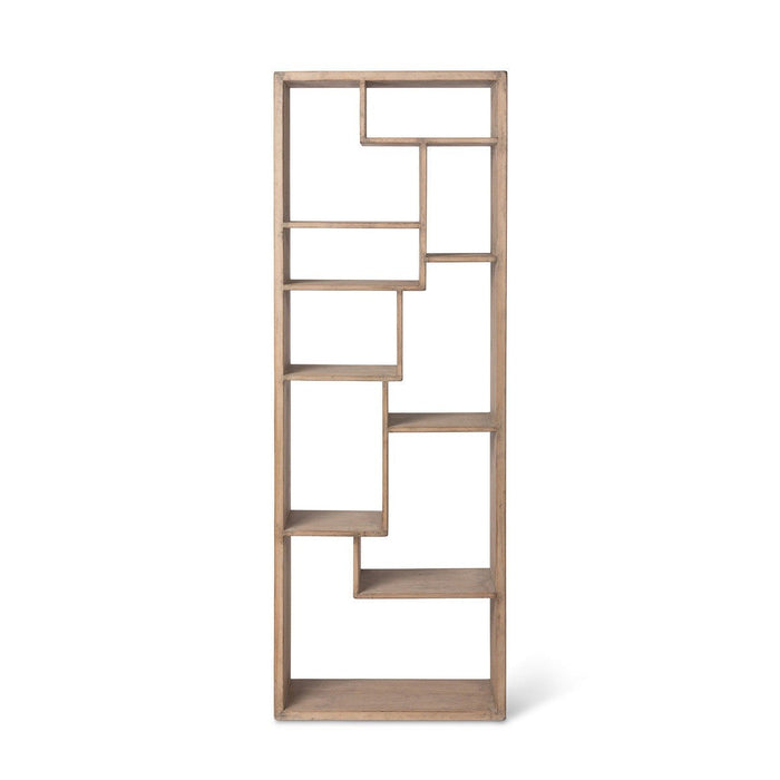Park Hill Collections Coastal Cottage Geometric Wooden Etagere Bookshelf EFC20131 Park Hill Collection