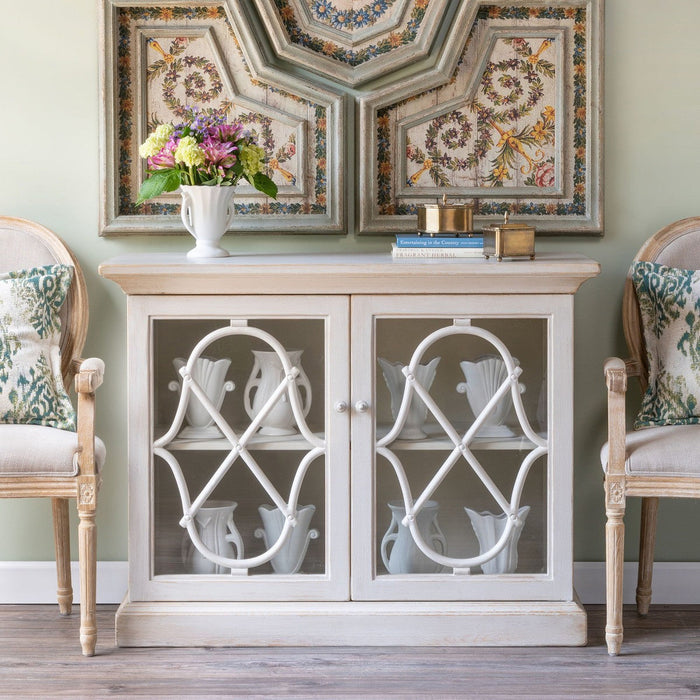 Park Hill Collections Southern Classic Adeline Wood Console with Glass Doors Cabinet EFC20133 Park Hill Collection