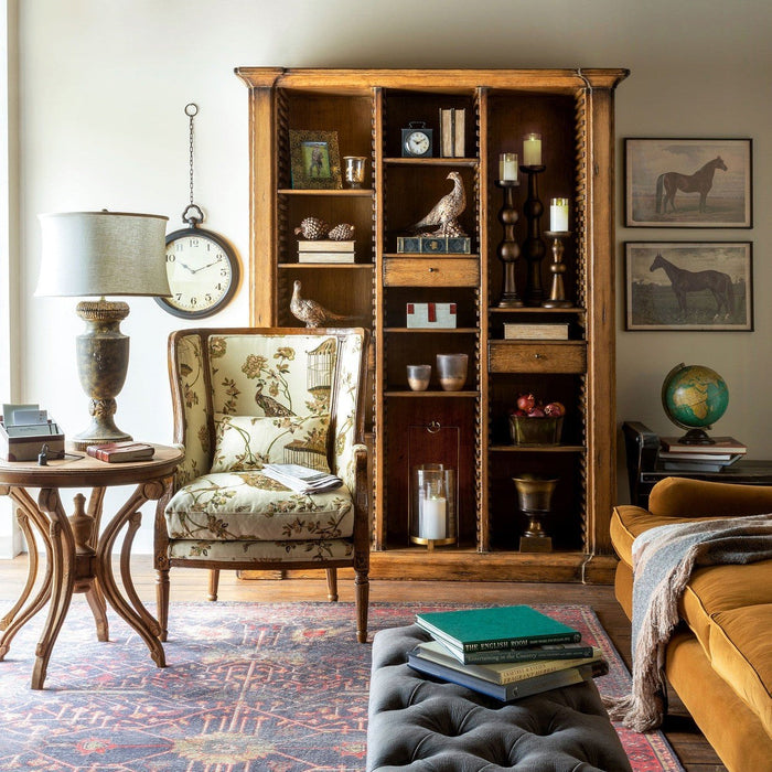 Park Hill Collections Manor Bradley Adjustable Shelf Wooden Bookcase EFC20137 Park Hill Collection