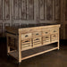 Park Hill Collection Pantry & Cafe Rolling Kitchen Island with Stone Top Island EFC81552 Park Hill Collection