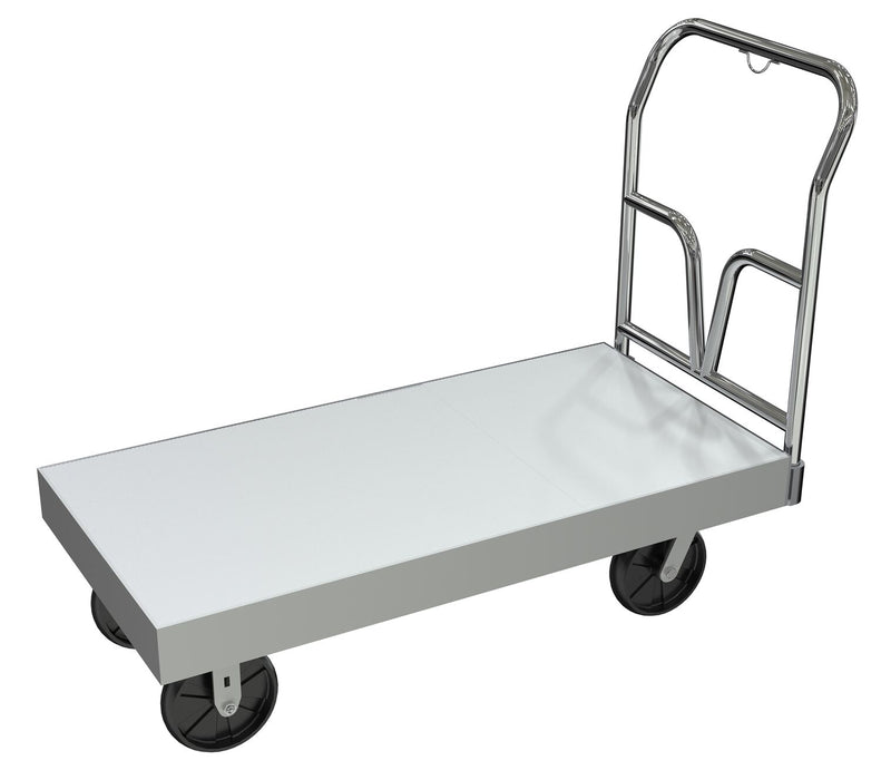 Vestil EFHD-2448 Aluminum Heavy Duty Extruded Platform Truck 24 in. x 48 in. 4,800 lb. Capacity Silver