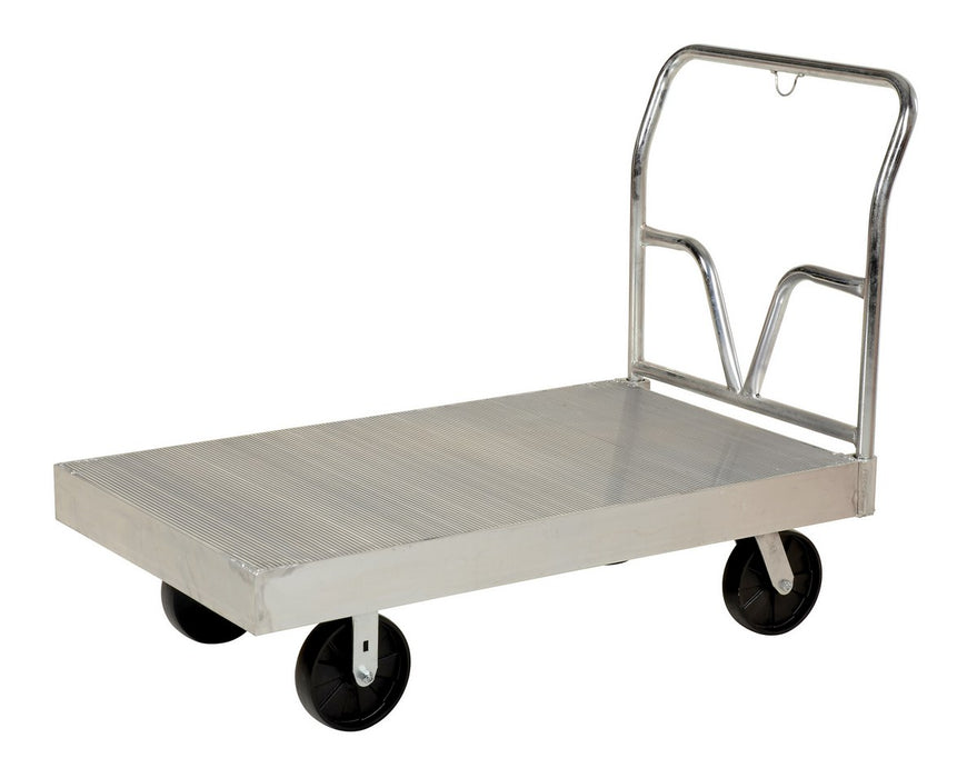 Vestil EFHD-3048 Aluminum Heavy Duty Extruded Platform Truck 30 in. x 48 in. 4,800 lb. Capacity Silver
