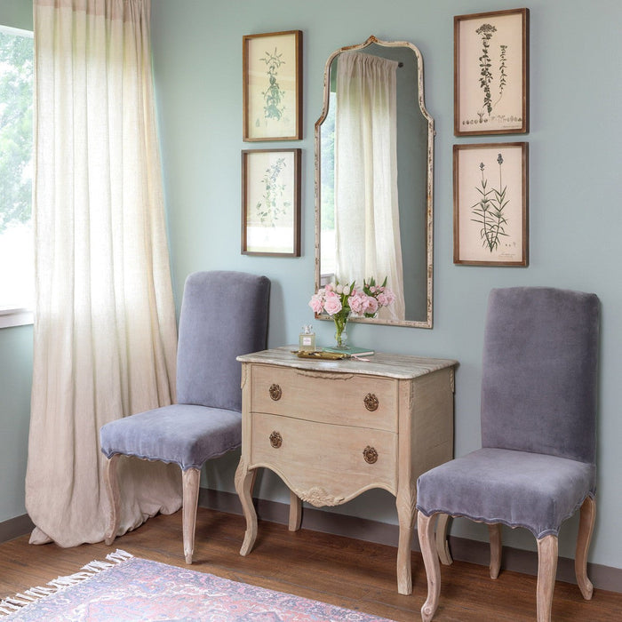 Park Hill Collection Country French Estate Cotton Velvet Upholstered Accent Chair EFS06071 Park Hill Collection