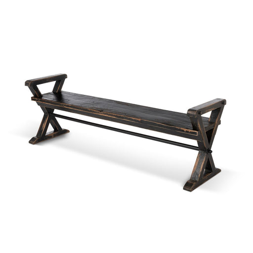 Park Hill Collections Manor Trestle Wood Bench EFS20127 Park Hill Collection