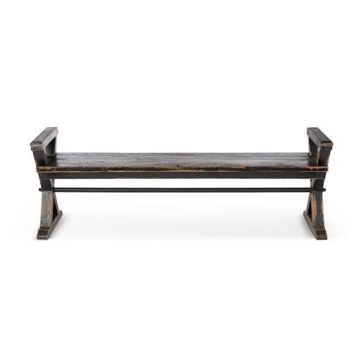 Park Hill Collections Manor Trestle Wood Bench EFS20127 Park Hill Collection
