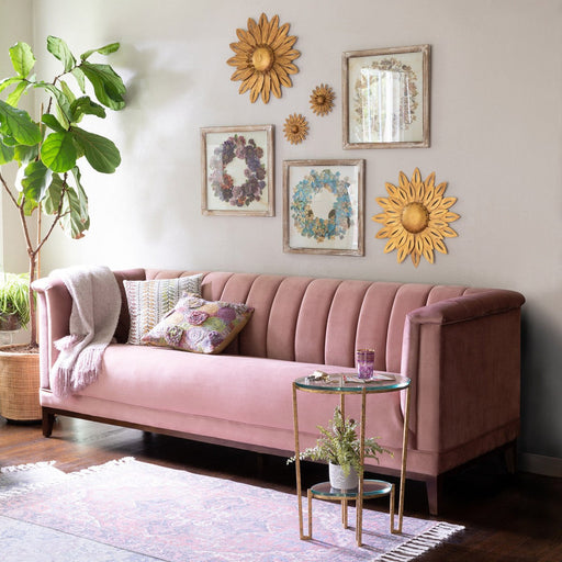 Park Hill Collection La Boheme Moira Rose Velvet Sofa EFS26071 Park Hill Collection