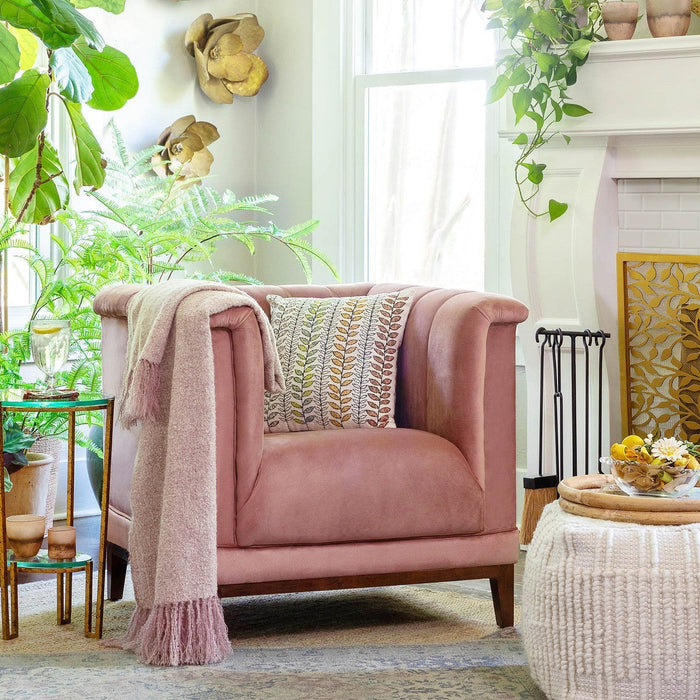 Park Hill Collection La Boheme Moira Rose Velvet Chair EFS26072 Park Hill Collection