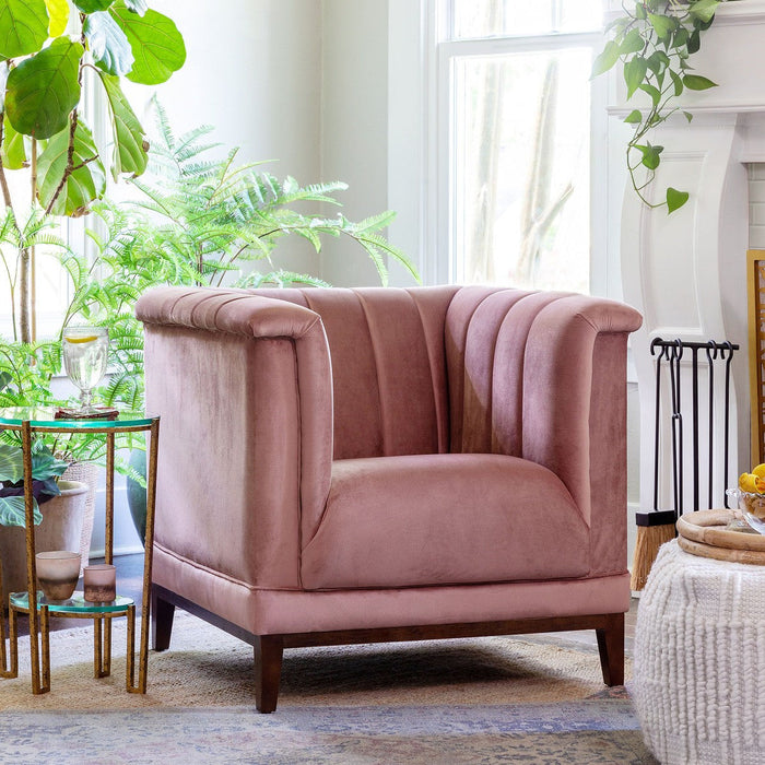 Park Hill Collection La Boheme Moira Rose Velvet Chair EFS26072 Park Hill Collection