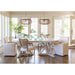 Coastal Cottage Slip Covered Linen Arm Chair EFS26077 - specifications diagram