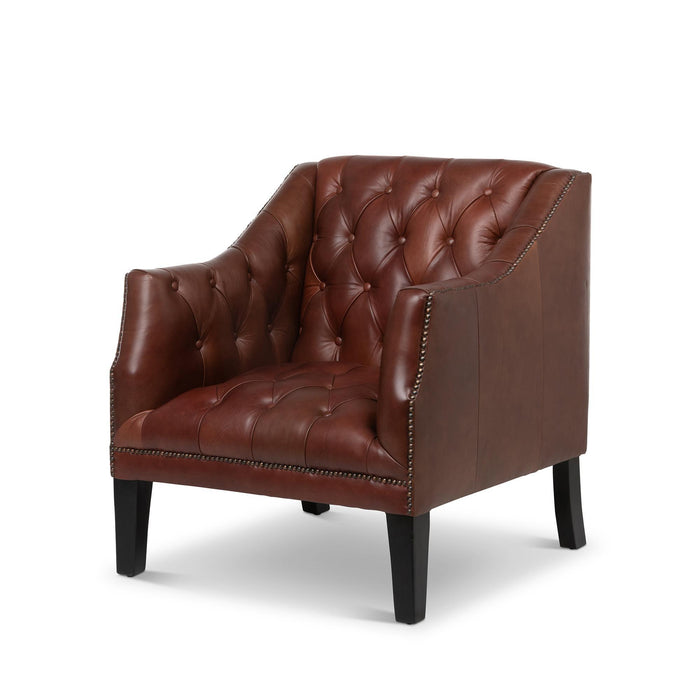 Park Hill Collection Mahogany Leather Library Chair, Cordovan (EFS36068) Parkhillcollection